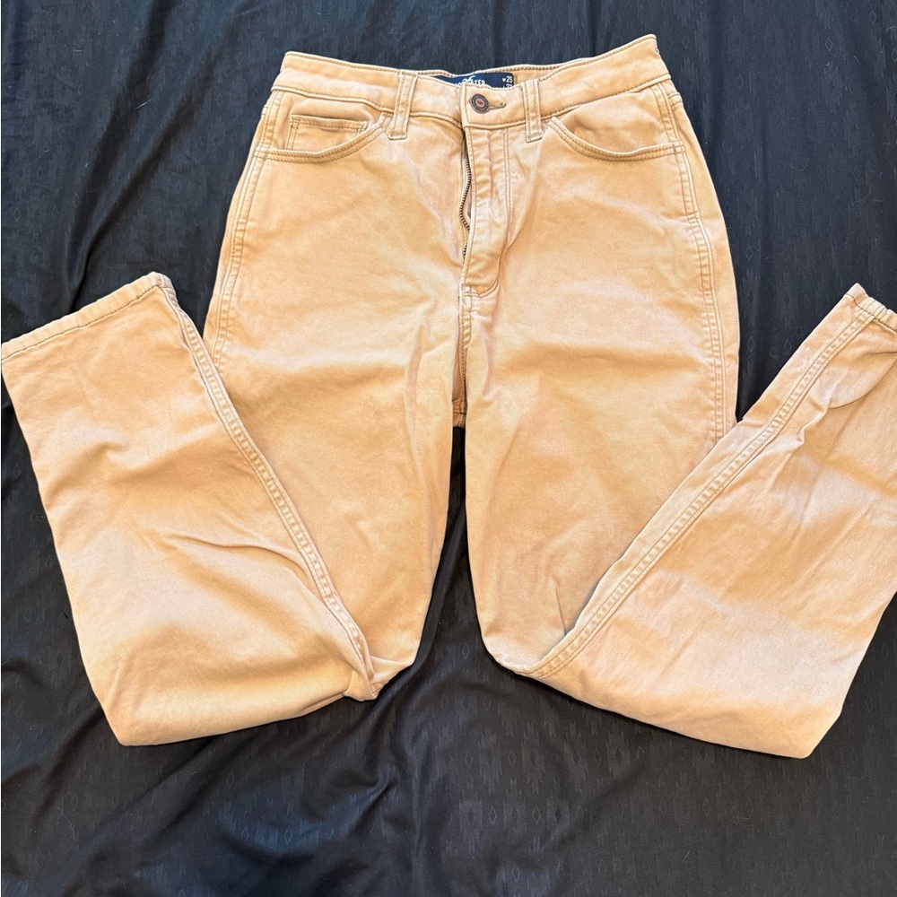 Hollister Women's Straight Leg Tan Jeans